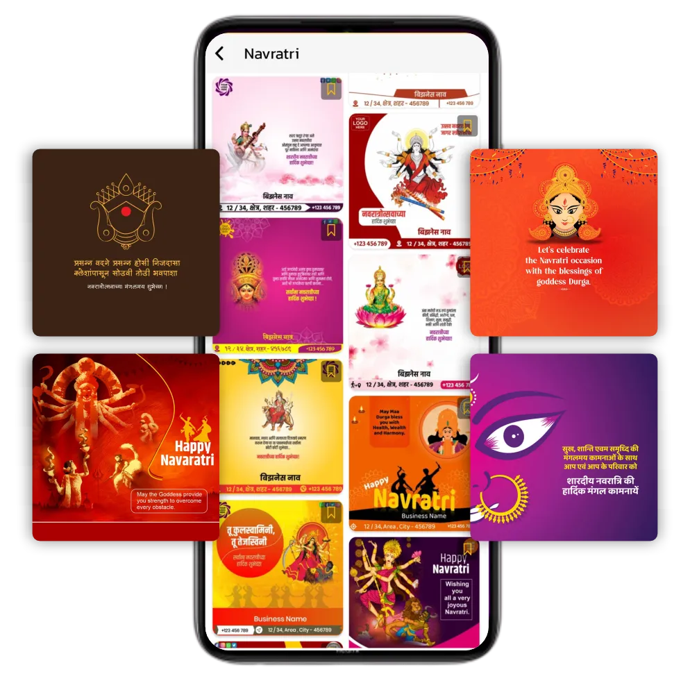 Navratri branding poster
